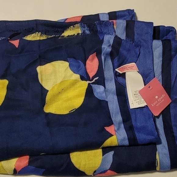 KATE SPADE NWT Lemon Zest Oblong Scarf.. - Picture 9 of 13